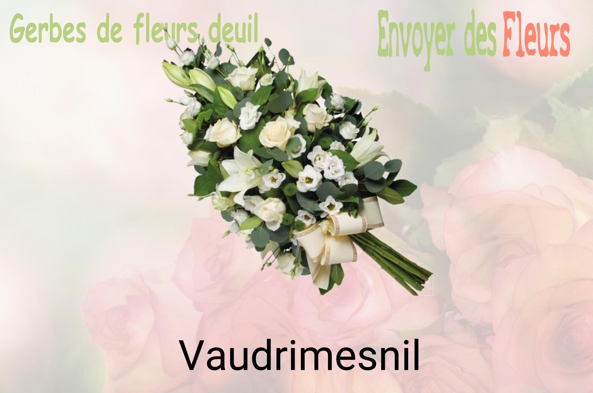Gerbe de fleurs de deuil livrée à Vaudrimesnil